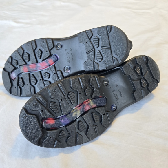 Sloggers Women's Floral Garden Shoes - Black and Multicolor, Size 7 - Picture 9 of 12